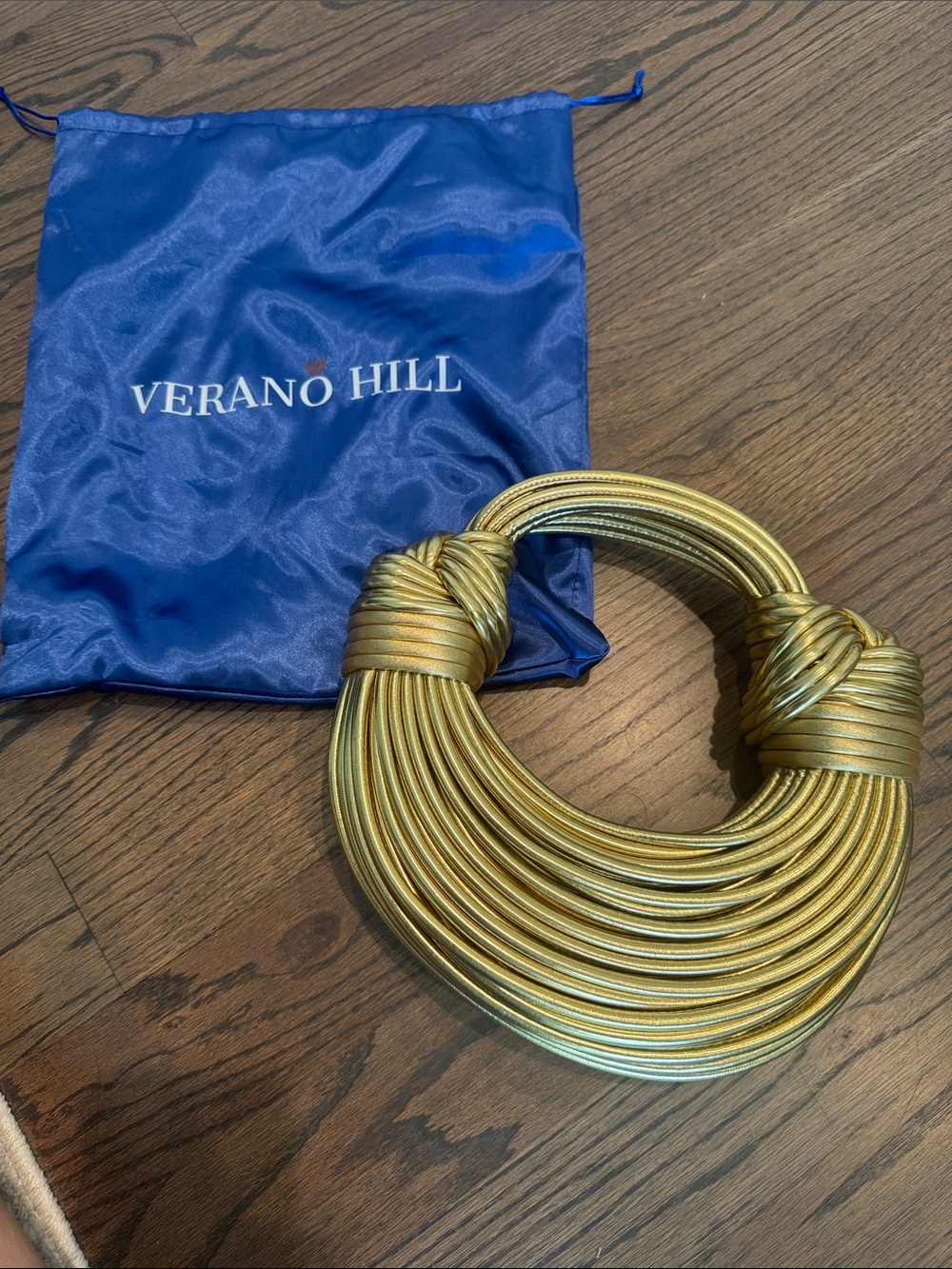 Verano Hill Gold Coil Statement Bracelet Bag Handle